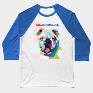 Abstract Popart English bulldog lover Baseball T-Shirt